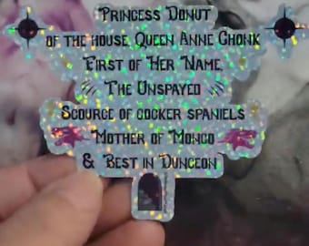 Prinsessan Donut Första av hennes namn Vinyl Holografisk Klistermärke Dungeon Crawler Carl