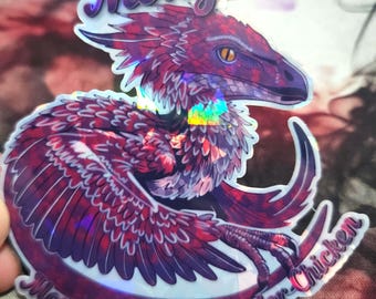 Mongo Murder Chicken Holographic Vinyl Sticker Dungeon Crawler Carl