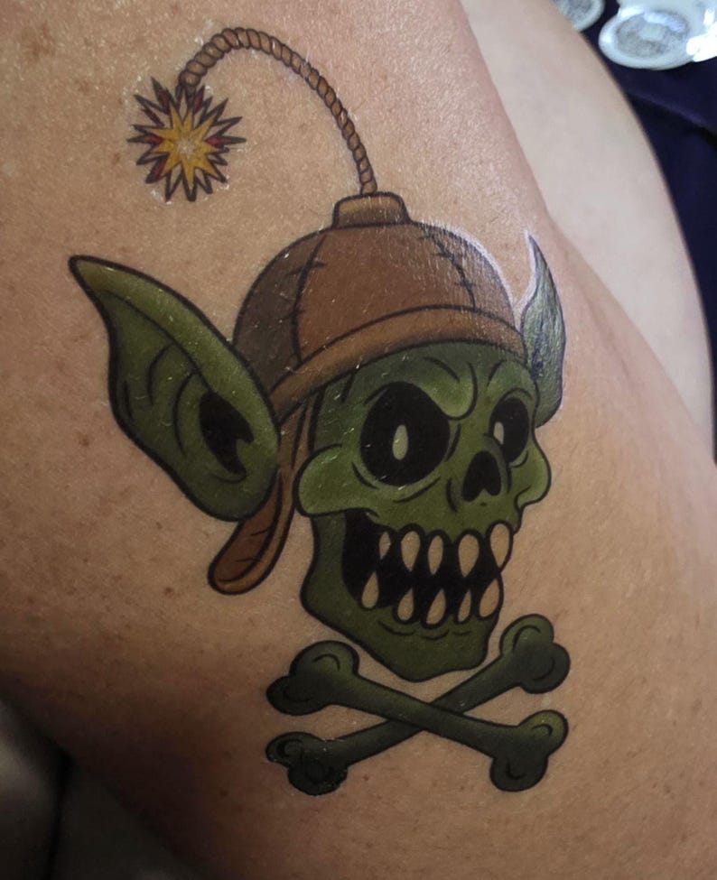 Dungeon Crawler Carl Temporary Tattoos: Goblin Pass, Extinction Sigil image 2