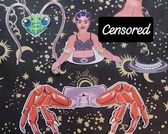 Odette! Dungeon Crawler Carl Fanart Vinyl Fridge Magnet | Dressable Doll | Crazy Crab Lady | Digital Art Collectible