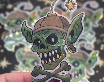 Goblin Pass Tattoo Holografischer Vinylaufkleber Dungeon Crawler Carl