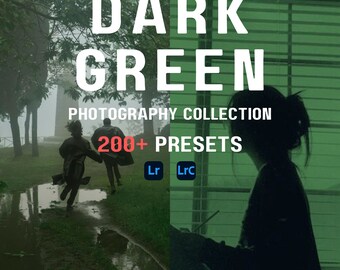 200+ Dark Green Mobile Desktop Presets Instagram Filter Travel Influencer Bloggers Moody Organic Earthy Greens Photographer Aesthetic