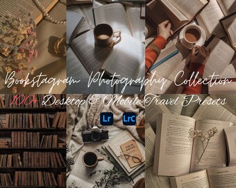 100+ Bookstagram Bundle Lightroom Presets Mobile and Desktop Books Bloggers Bright Instagram Pure Clean Bookworm Booklover Aesthetic Filter