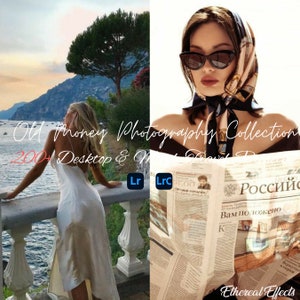 Oltre 200 preset Lightroom per dispositivi mobili Old Money Filtri Instagram per influencer estetici di lusso Blogger Scuro Moody Vintage Grana pellicola da 35 mm Elegante