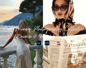200+ Old Money Mobile Lightroom Presets Luxury Aesthetic Influencer Blogger Instagram Filters Dark Moody Vintage 35mm Film Grain Classy