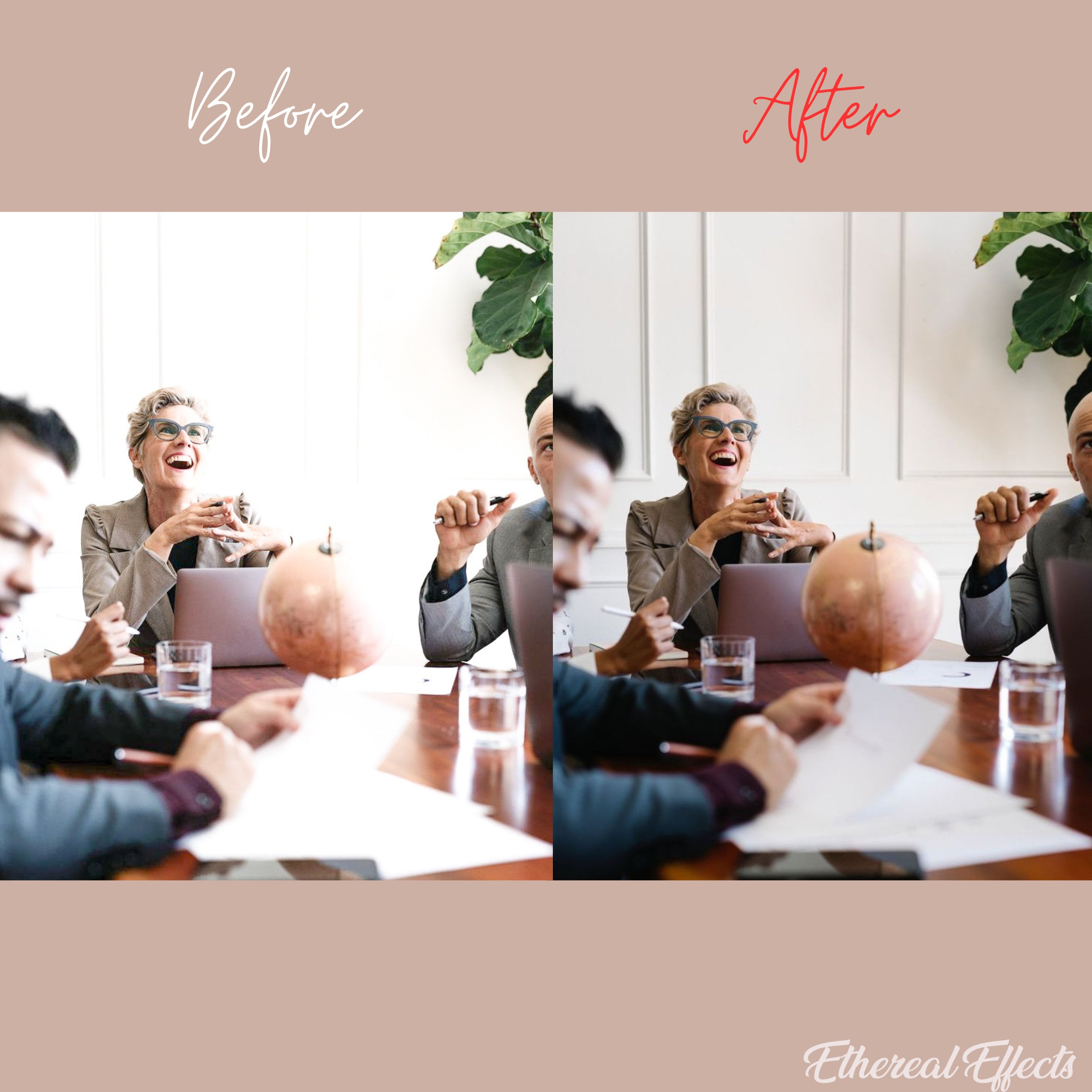 100 Business Lightroom Presets Mobile & Desktop Corporate Headshot