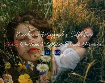 200+ MEADOW Presets Lightroom Mobile Airy Outdoor Warm Creamy Aesthetic Influencer Natural Family Cottagecore Pinterest Rustic Garden