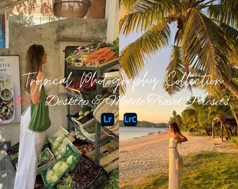 200+ Aesthetic Tropical Summer Travel Presets Lightroom Bundle Blogger Photo Editing Filters Instagram Nature Beach Jungle Influencer