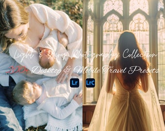 200+ Light and Airy Lightroom Presets Mobile Desktop Bright Natural Light Photo Filter Instagram Editing Clean Aesthetic Influencer