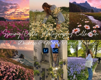 100+ SPRING EASTER Lightroom Presets Mobile & Desktop Natural Airy Pastel Instagram Filter Floral Aesthetic Family Filter Handmade iPhone