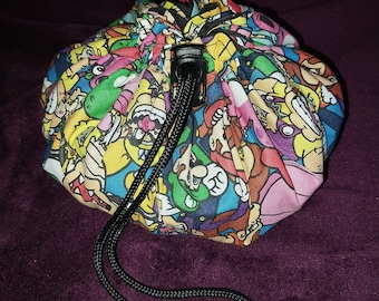 Nintendo Characters Dice/jewelry/makeup bag. (Dice not included)