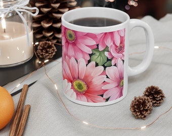 flower garden watercolor Ceramic Mug 11oz