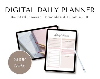 Daily Planner PRINTABLE Planner, Downloadable Planner, PRINTABLE daily planner, Digital Download
