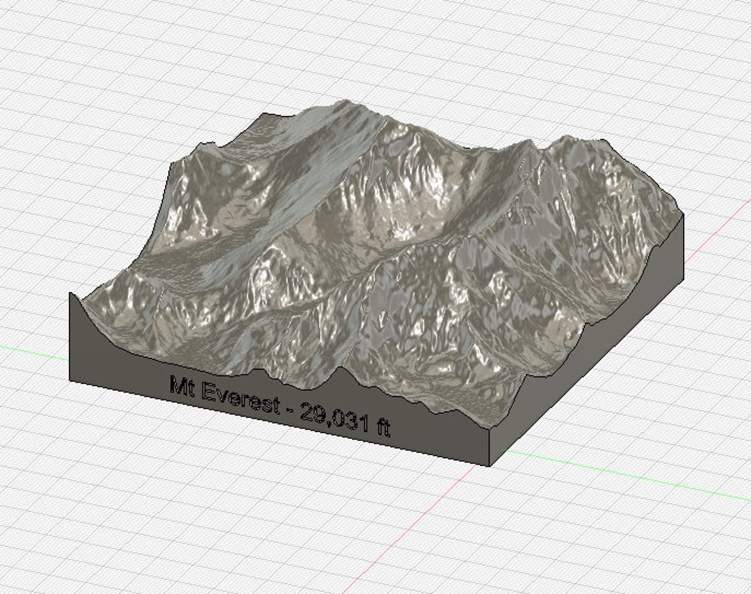 Mt Everest 3D STL and 3MF Files for 3D Printing and CNC Carving - Etsy ...
