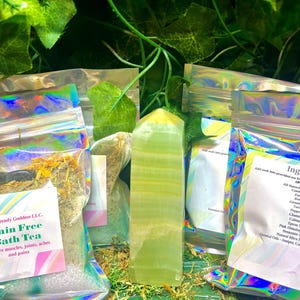Herbal Bath Tea for Muscle Relaxation, Epsom Salt Soak Eucalyptus, Calming Self Care Ritual image 1