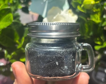 Black Salt for Protection & Cleansing Rituals, Handcrafted Witchcraft Salt for Spiritual Energy Work, Altar Ritual Supply