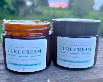 Natuurlijke kruldefiniërende crème voor krullend haar, hydraterende krulstylingcrème met sheaboter, krulversterker tegen pluizig haar.
