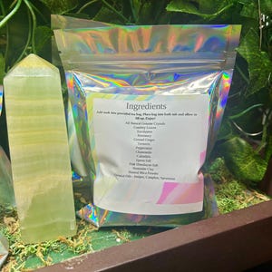 Herbal Bath Tea for Muscle Relaxation, Epsom Salt Soak Eucalyptus, Calming Self Care Ritual image 3