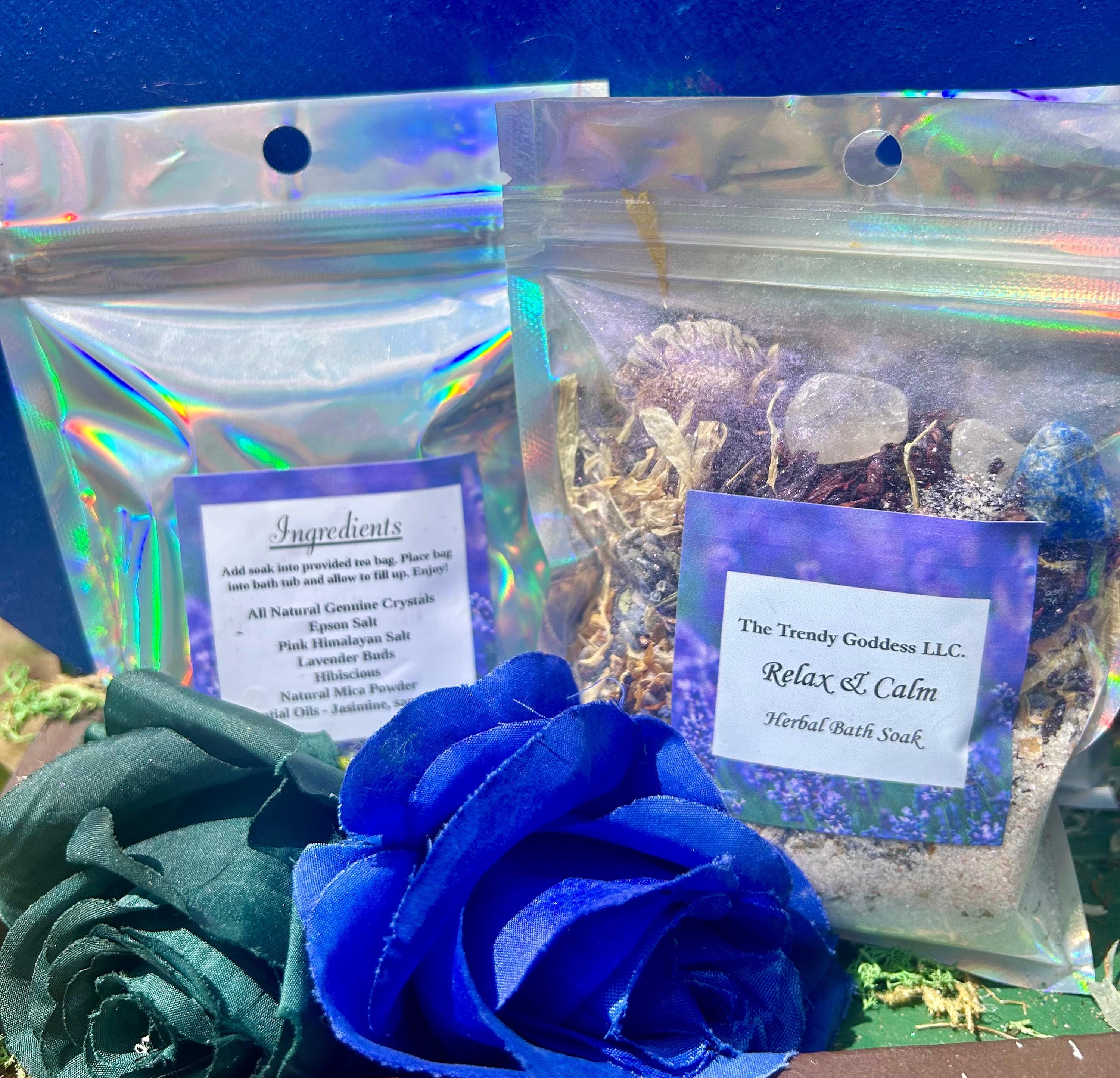 Relaxing Herbal Bath Soak with Lavender & Rose