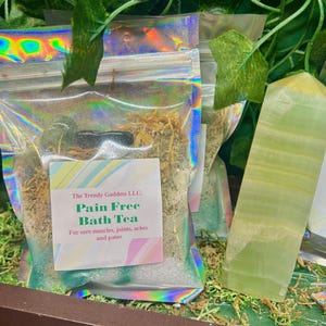 Herbal Bath Tea for Muscle Relaxation, Epsom Salt Soak Eucalyptus, Calming Self Care Ritual image 2