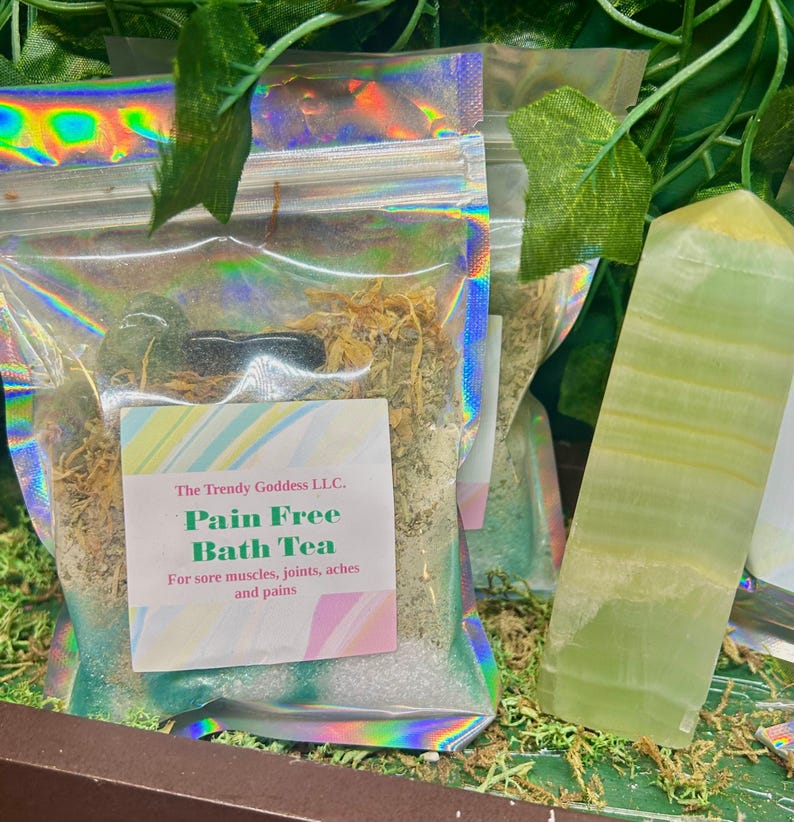Herbal Bath Tea for Muscle Relaxation, Epsom Salt Soak Eucalyptus, Calming Self Care Ritual image 2