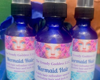Leave-in conditioner spray voor droog haar, natuurlijke ontwarrende en pluisbestrijdende mist, hydraterende haarverfrisser met rozemarijn.