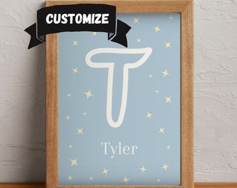 Custom Star Wall Art Grandson Picture Frame Gift Nursery Room Home Decor Personalized Baby Shower Present Idea Unique Wall Hanging Decor