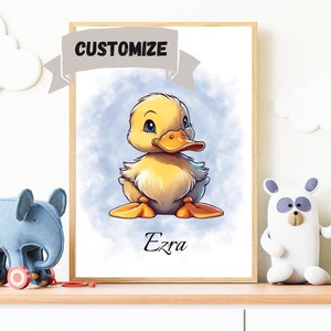 Décoration de chambre pour chambre d'enfant animalière nom personnalisé cadre photo cadeau cadeau personnalisé baby shower cadeau neutre pour le sexe pour nouveau-né art mural