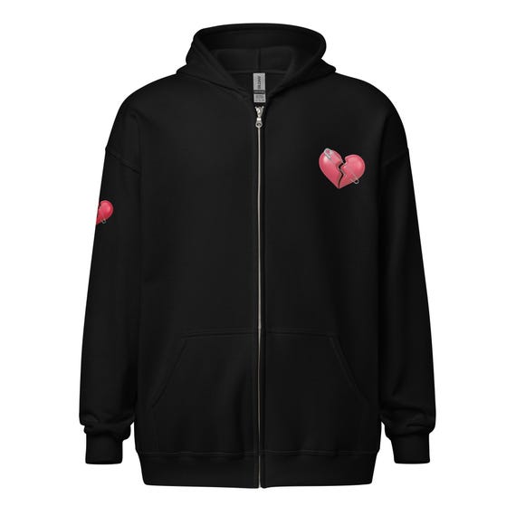 Broken Heart Unisex Heavy Blend Zip Hoodie - Etsy