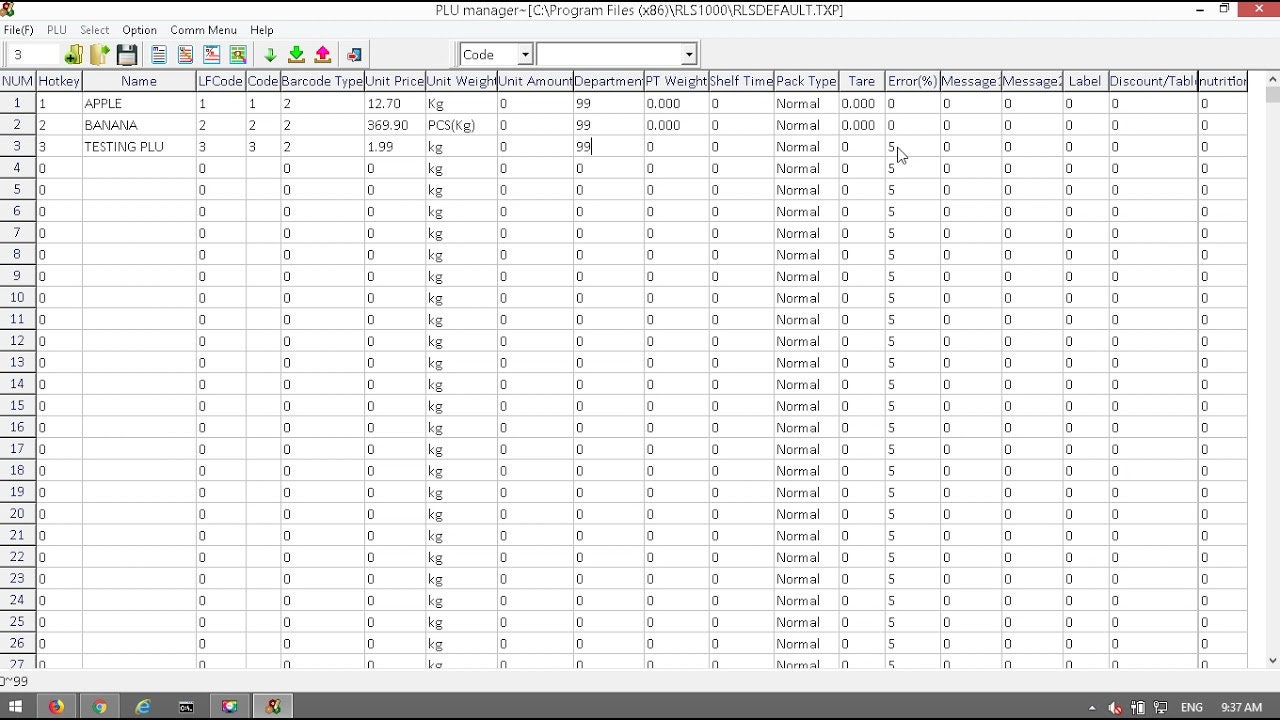 Scale Label Software Rongta RLS1100 Weighing Scales Software - PLU Management, Label ...