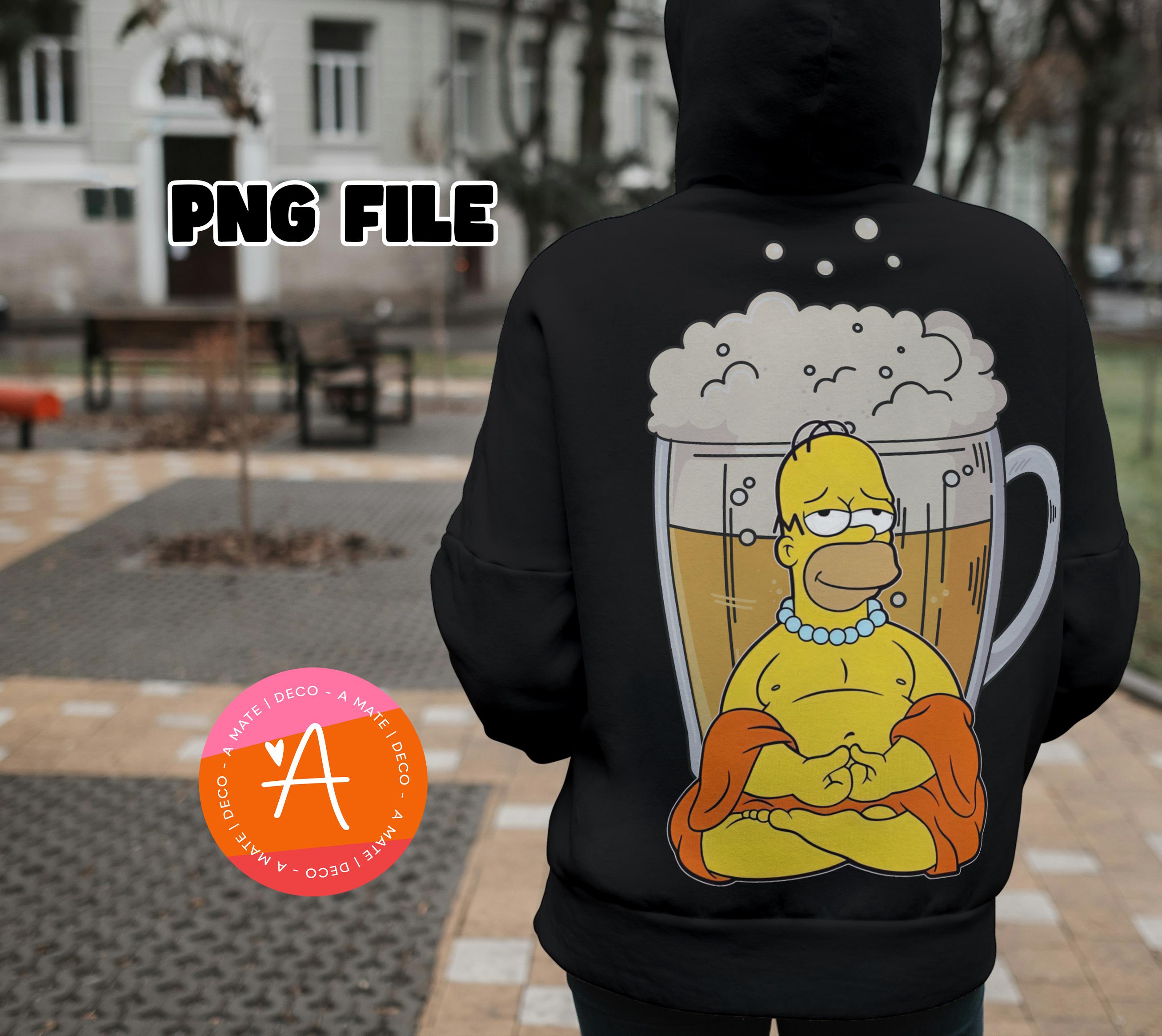 Homer Simpson png | The Simpsons Clipart | High Resolution 300 DPI | Homer simpson T-Shirt & Mug Wrap, Homer art, hoodies | beer | PNG FILE