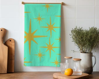 Retro Tea Towel, Colorful Kitchen Towel, Jax Design Towel, Vintage Kitchen Décor, Bright Kitchen Linens, Retro Kitchen, Nostalgic Kitchen