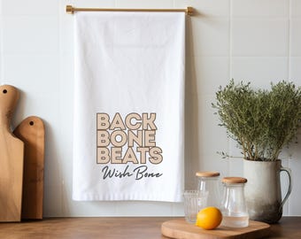 Backbone Beats Wishbone tea towel, Funny Breakup Gift, Divorce Gift Ideas, Empowering Kitchen Towel, Witty Kitchen Décor, Funny Tea Towel