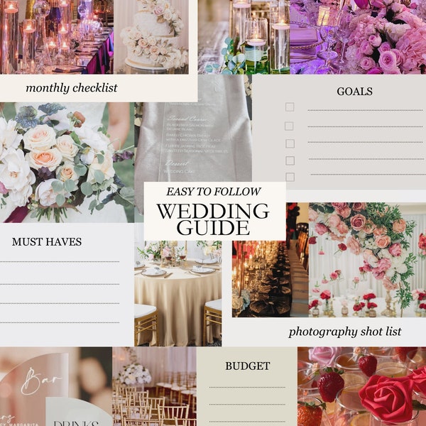 Wedding Planner Guide, Jam packed Wedding Checklists, Wedding Planning Book, Wedding Planner Printable, Wedding Budget, Wedding Itinerary