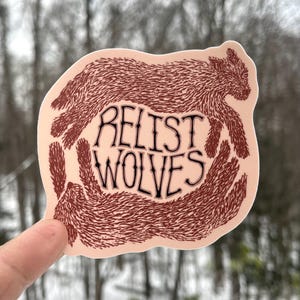 Relist Wolves Sticker | endangered wildlife conservation vinyl decal