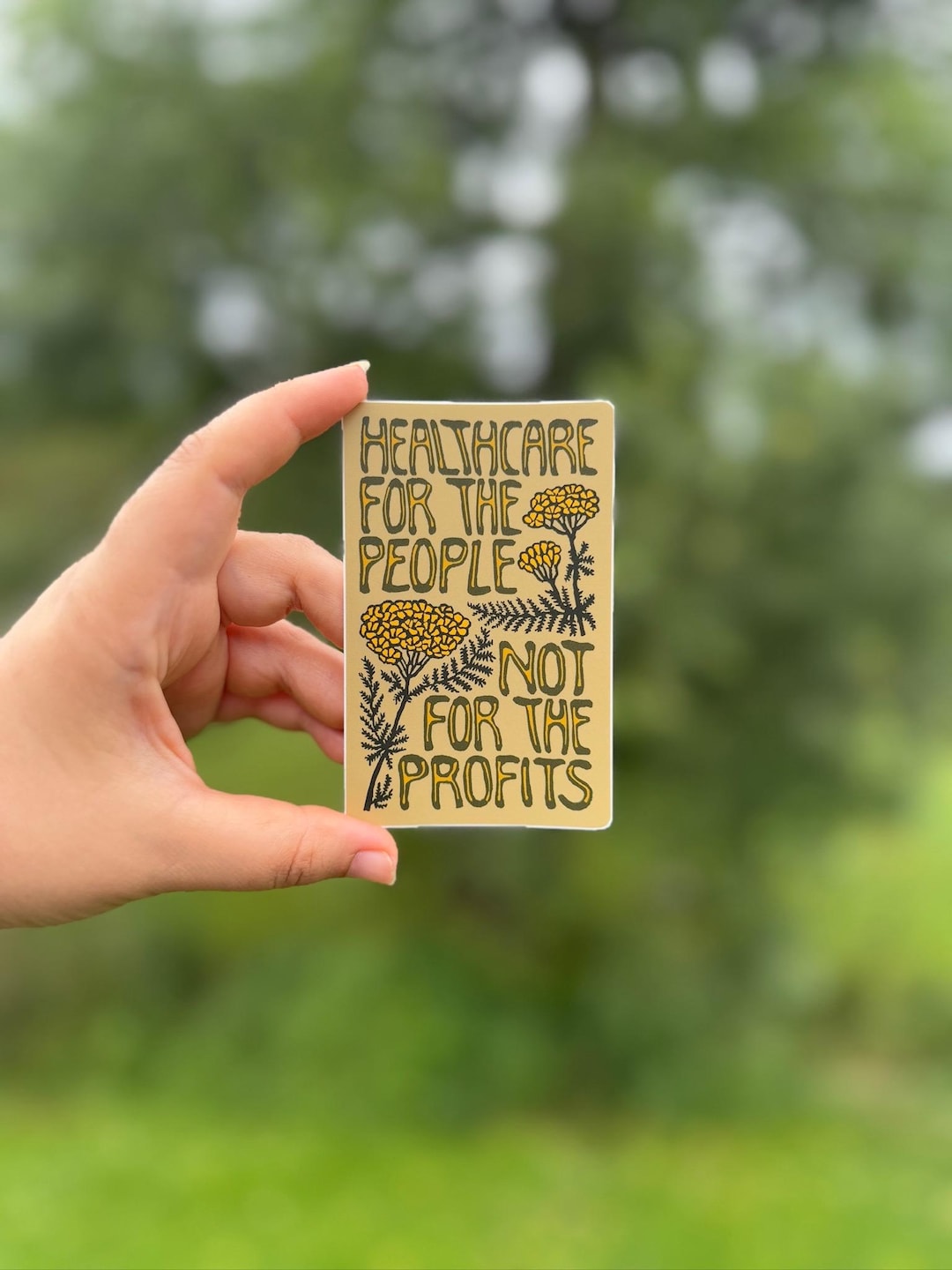 Healthcare Access Vinyl Sticker: Yarrow Flower Design