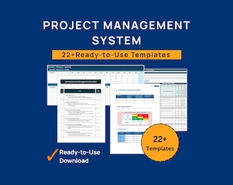 Project Management System Toolkit | 22 Template Documents for Planning, Risk, Budget, Delivery & Construction Management