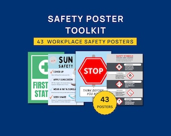 Construction Safety Poster Toolkit | 43 Printable Site Safety Posters | Workplace Awareness Signs | Instant PDF Download