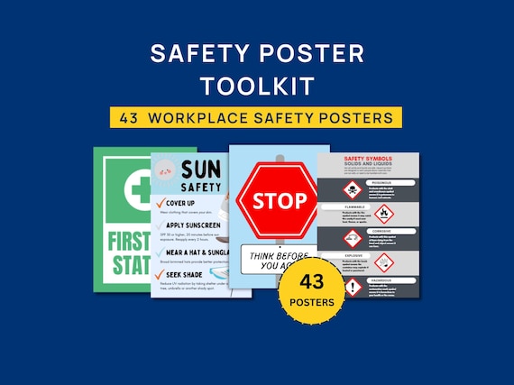 Construction Safety Poster Toolkit | 43 Printable Site Safety Posters | Workplace Awareness Signs | Instant PDF Download