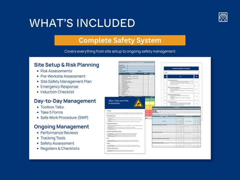 Site Safety Management System | Construction Safety Templates | Risk Assessment, Toolbox Talks, Checklists image 4