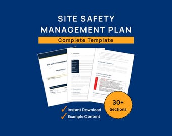 Site Safety Management Plan Template | Construction WHS Document (Editable Word)