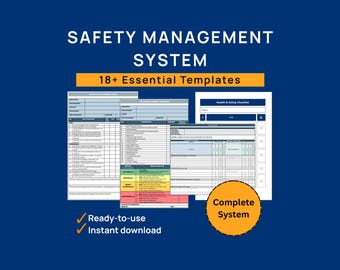 Site Safety Management System | Construction Safety Templates | Risk Assessment, Toolbox Talks, Checklists