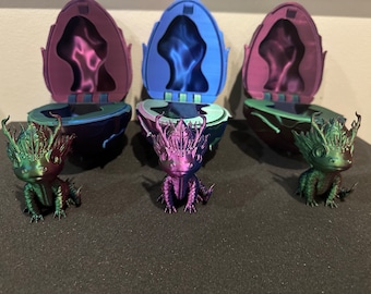 Dragon Egg Leaf with Baby Leaf Dragon 3D Printed