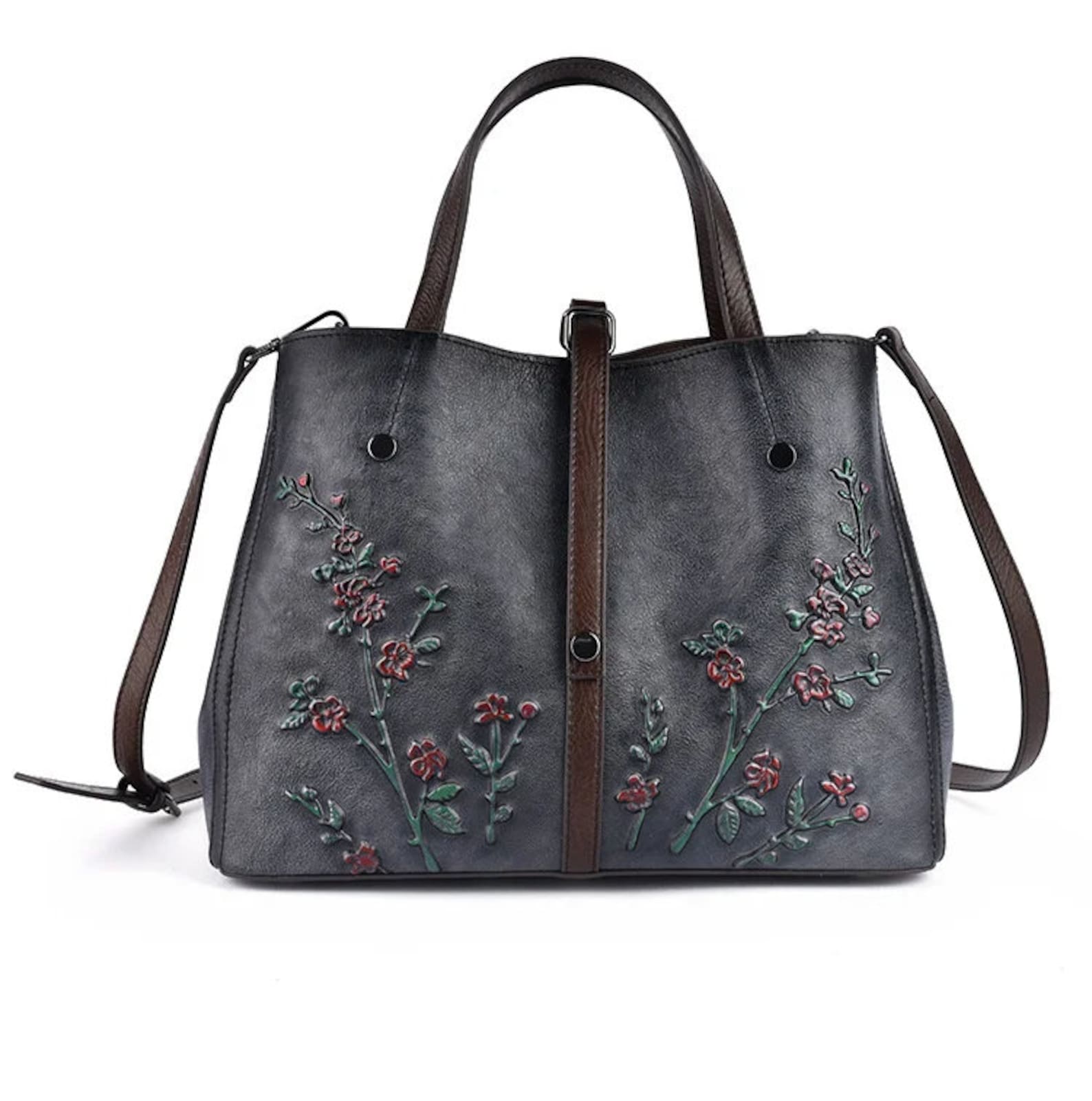 Genuine Leather Retro Shoulder Bag For Women – Small Clutch Purse With Chain Strap, Silver Buckle