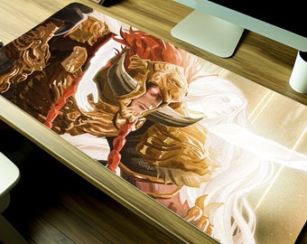 Elden Ring Radahn & Miquella Gaming Mouse Pad: Large LED Desk Mat