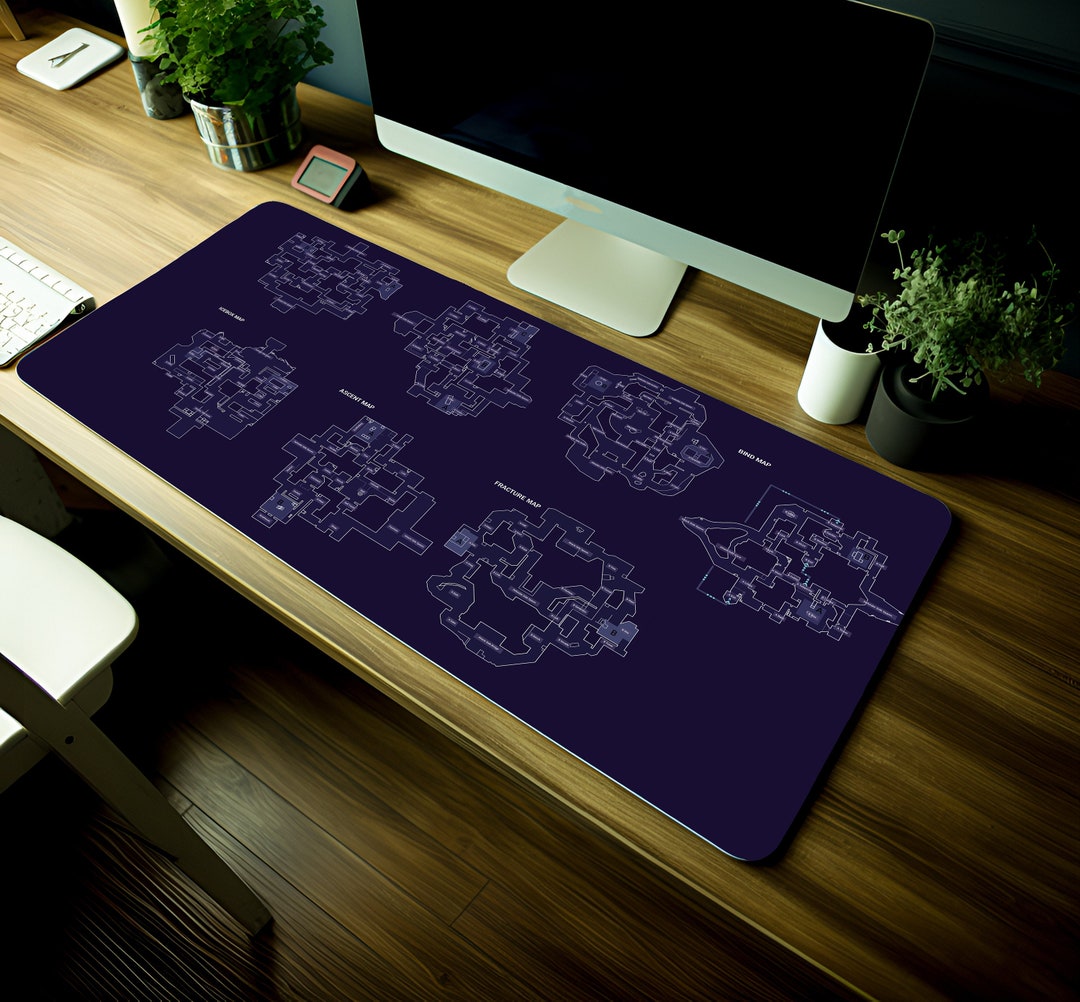 Valorant ALL Maps Riot Games Mouse Pad Gaming - Desk Mat Valorant Payer ...