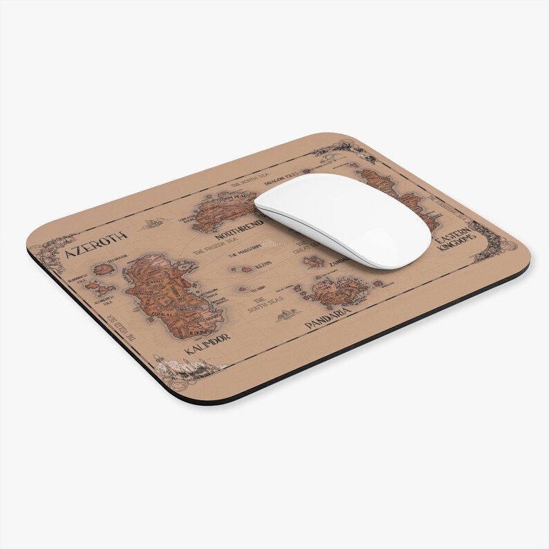 Azeroth Map Gaming Mouse Pad: World of Warcraft Desk Mat - Etsy