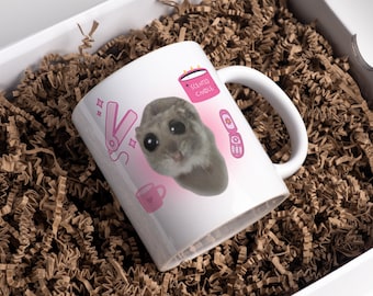 sad hamster, hamster mug, hamster meme, hamster tshirt, hamster, Im just a Girl, im just a girl mug, gift for her, gift idea, funny gift