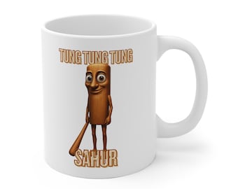 Tung Tung Sahur Mug, Tralalelo Tralala Mug, Tralalero Mug, Meme Mug, Italian Brainrot,Gift for Him,Rizzler Merch,Brainrot Merch,Gift for Her
