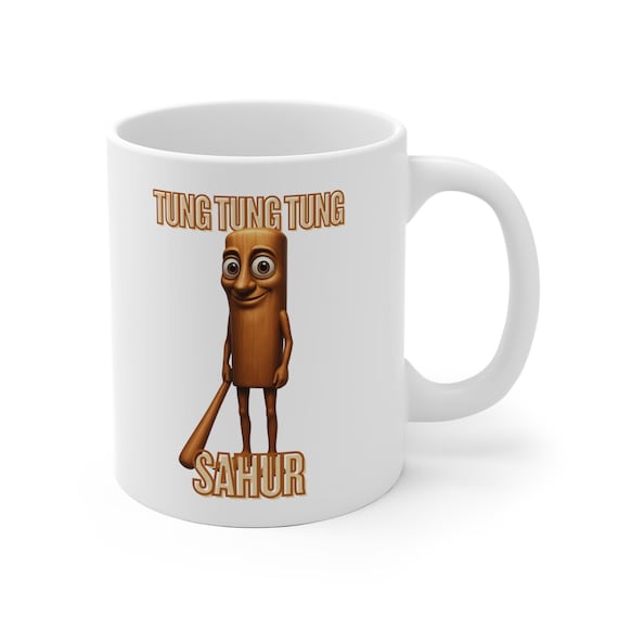 Tung Tung Sahur Mug, Tralalelo Tralala Mug, Tralalero Mug, Meme Mug, Italian Brainrot,Gift for Him,Rizzler Merch,Brainrot Merch,Gift for Her